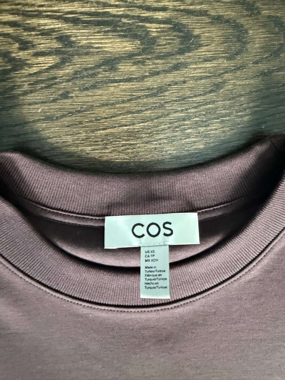 COS Dark Brown OVERSIZED T-SHIRT - Picture 5 of 5
